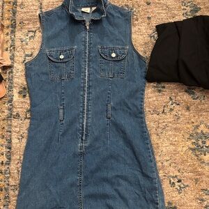 GAP Denim Sleeveless Mini Dress